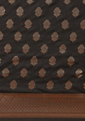 Black Allover Butta Weaving Silk Saree - Taashi