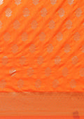 Orange Allover Butta Weaving Silk Saree - Taashi