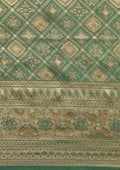Emerald Green Banarasi Saree - Taashi