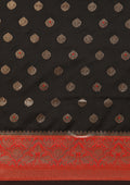 Black Allover Butta Weaving Silk Saree - Taashi