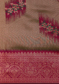 Emerald Green Tissue Brocade Weaving Silk Saree - Taashi