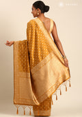 Mustard Butta Woven Tussar Saree - Taashi