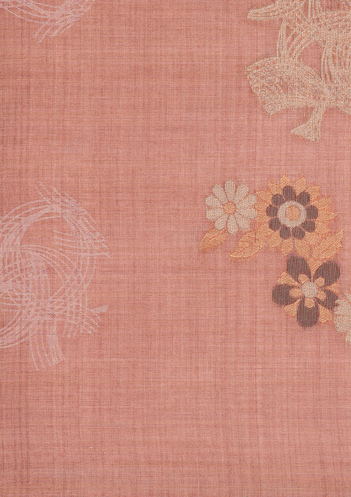 Brown Floral Saree