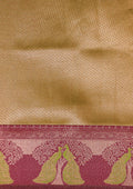 Olive Tissue Brocade Weaving Silk Saree - Taashi