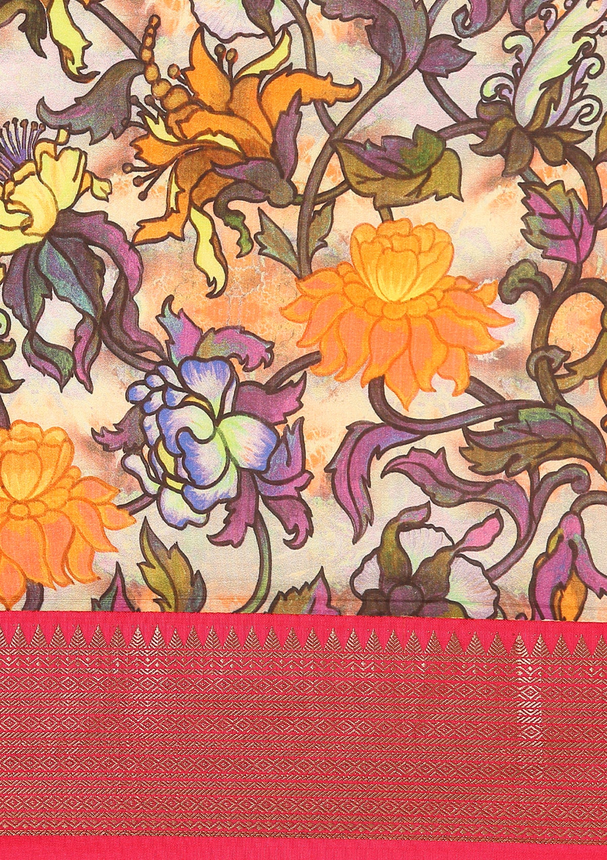 Flower Print Saree