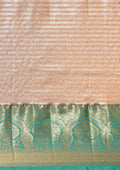 Copper And Teal Kanchipuram Saree - Taashi