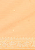 Peach Woven Butta Linen Saree - Taashi