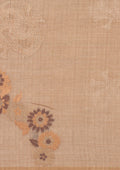 Dusty Brown Floral Woven Tussar Saree - Taashi