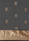 Dark Grey Butta Kanchipuram Saree - Taashi