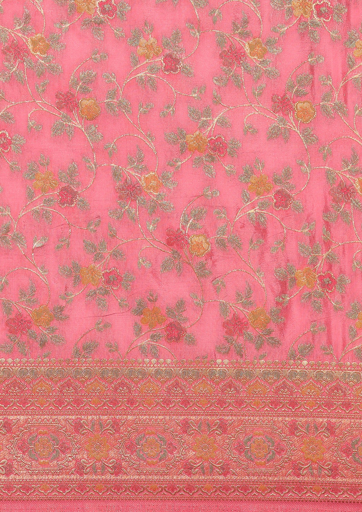 Pink Banarasi Silk Saree