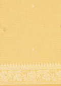 Pastel Yellow Woven Butta Linen Saree - Taashi