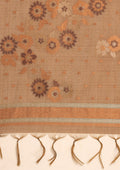 Copper Floral Woven Tussar Saree - Taashi
