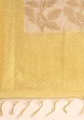 Khadi Color Leaf Woven Tussar Saree - Taashi