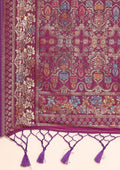 Plum Banarasi Saree - Taashi