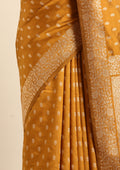 Mustard Butta Woven Tussar Saree - Taashi