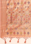 Peach Banarasi Saree - Taashi