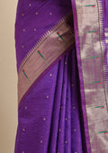 Purple Paithani Pattern Tussar Saree - Taashi