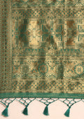 Emerald Green Banarasi Saree - Taashi