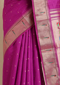 Violet Paithani Pattern Tussar Saree - Taashi