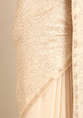 Cream Fancy Embroidery Tussar Saree - Taashi
