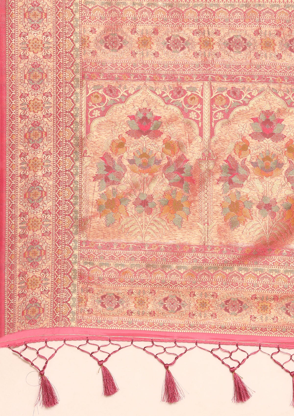 Pink Banarasi Silk Saree