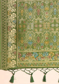Match Green Banarasi Saree - Taashi