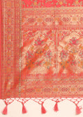 Dark Pink Banarsasi Saree - Taashi