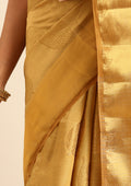 Golden Betel Leaf Woven Tussar Saree - Taashi