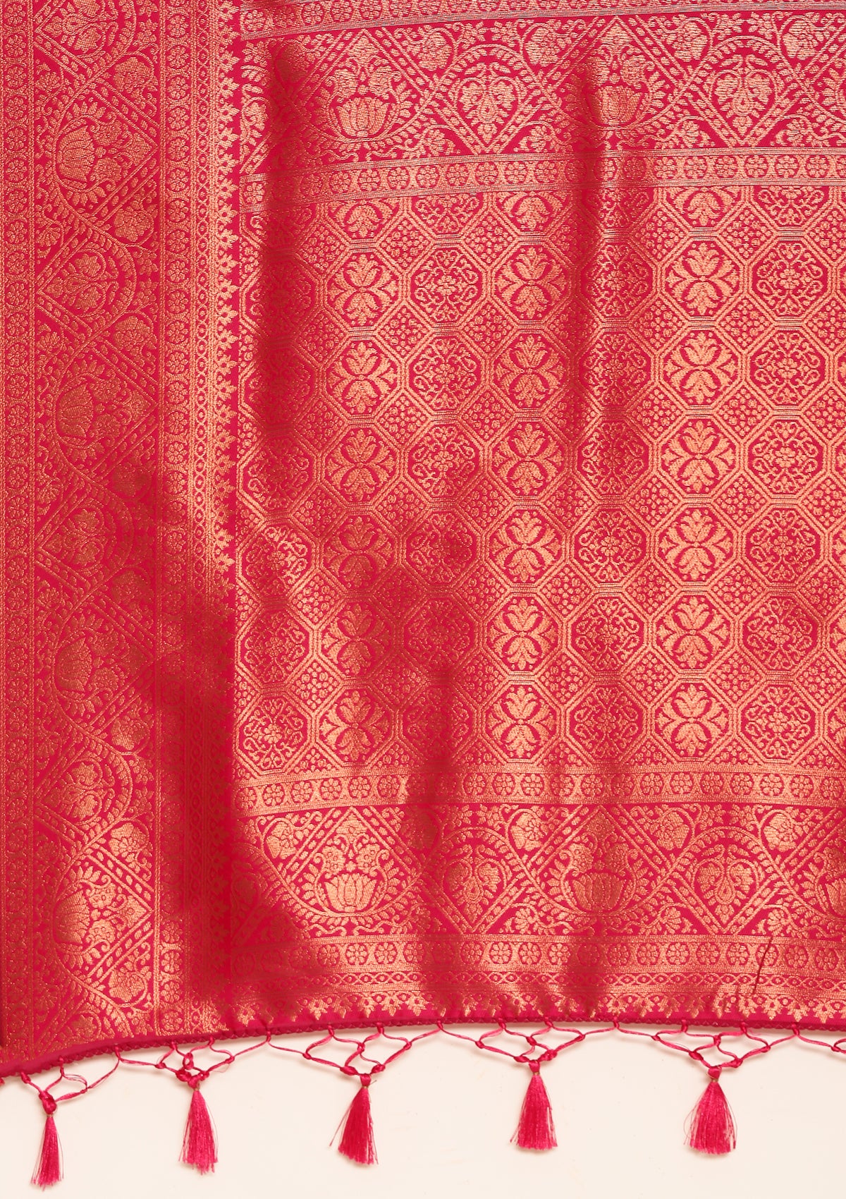 Pink Saree with Floral