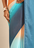 Multicolor Dyed Chiffon Saree - Taashi