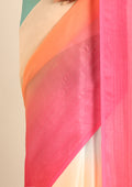 Multicolor Dyed Chiffon Saree - Taashi