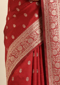 Maroon Traditional Woven Tussar Saree - Taashi