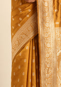 Mustard Traditional Woven Tussar Saree - Taashi
