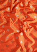 Orange Allover Butta Weaving Silk Saree - Taashi