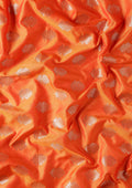 Orange Allover Butta Weaving Silk Saree - Taashi
