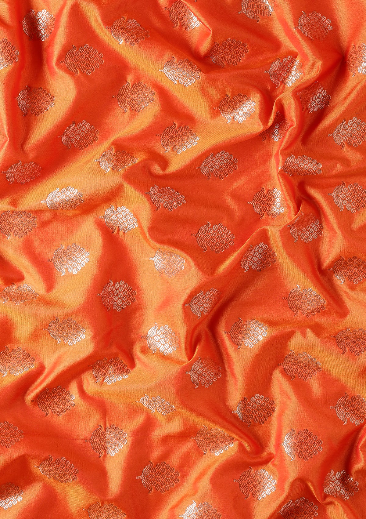 Orange Art Silk Saree