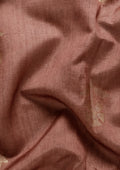 Mocha Mousse Floral Woven Tussar Saree - Taashi
