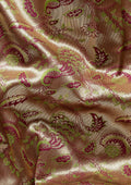 Magenta Tissue Brocade Weaving Silk Saree - Taashi