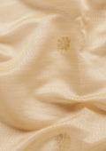 Pastel Beige Woven Butta Linen Saree - Taashi