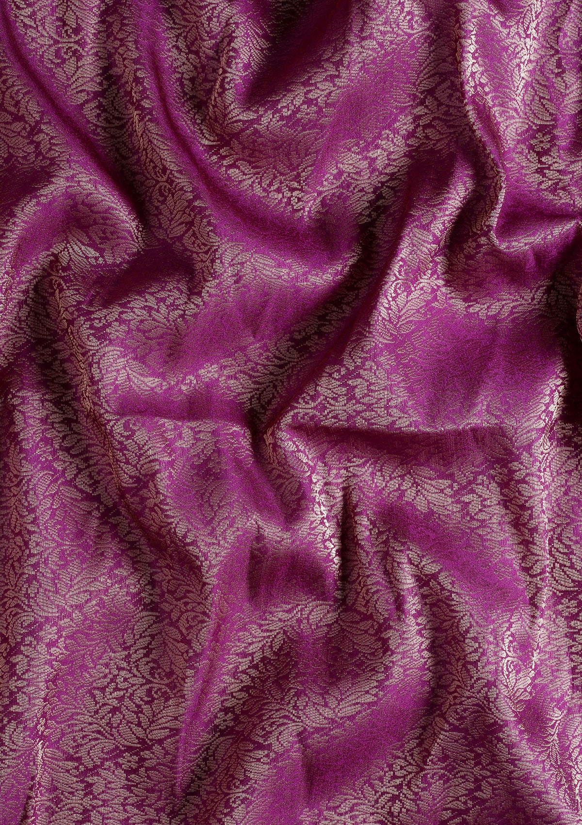 Purple Semi Crepe Saree