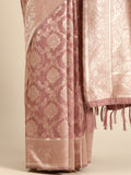 Mauve Jaal Woven Tussar Saree - Taashi
