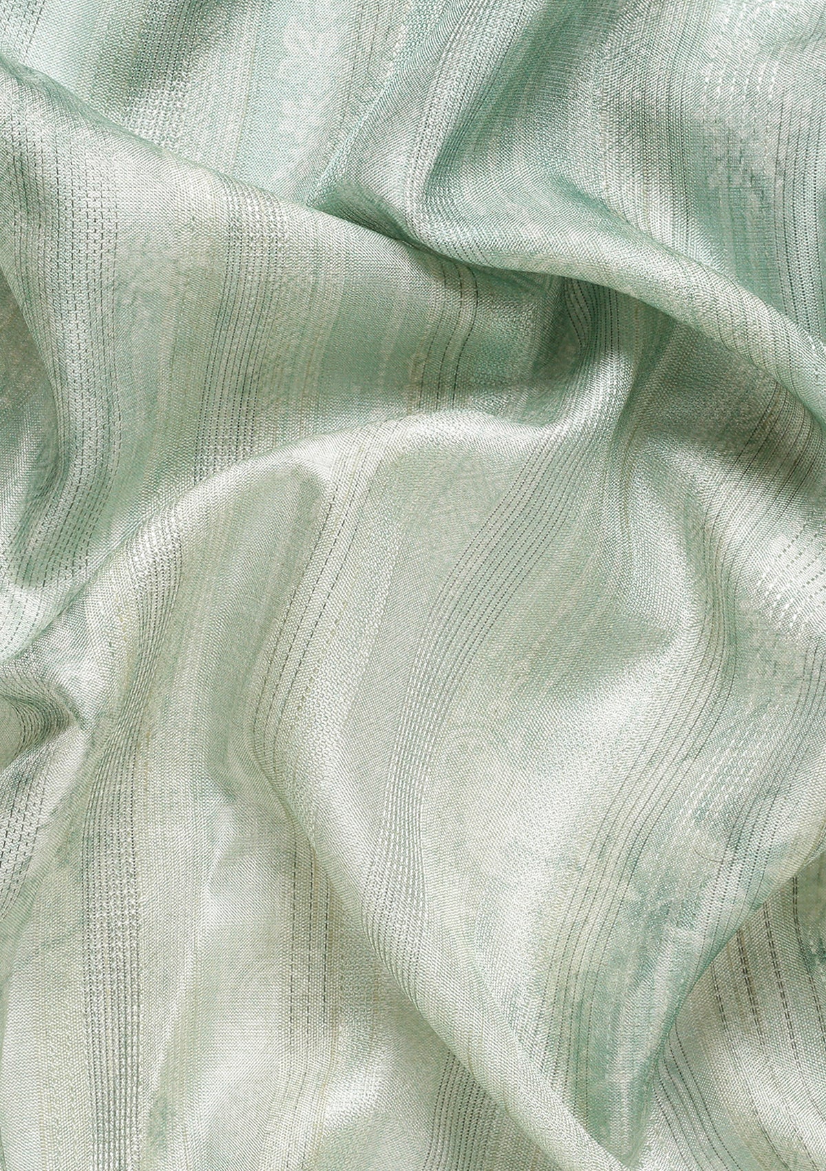 Green Printed Tussar Saree