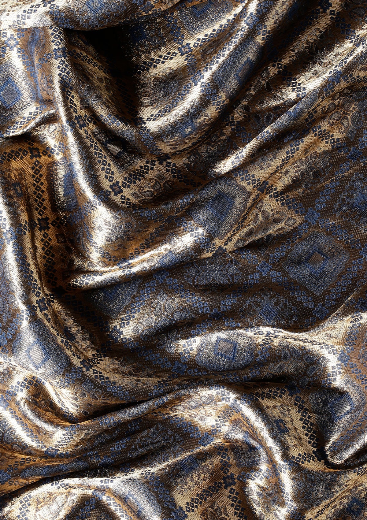 Dark Blue Banarasi Saree - Taashi