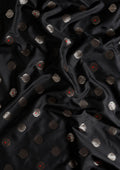 Black Allover Butta Weaving Silk Saree - Taashi