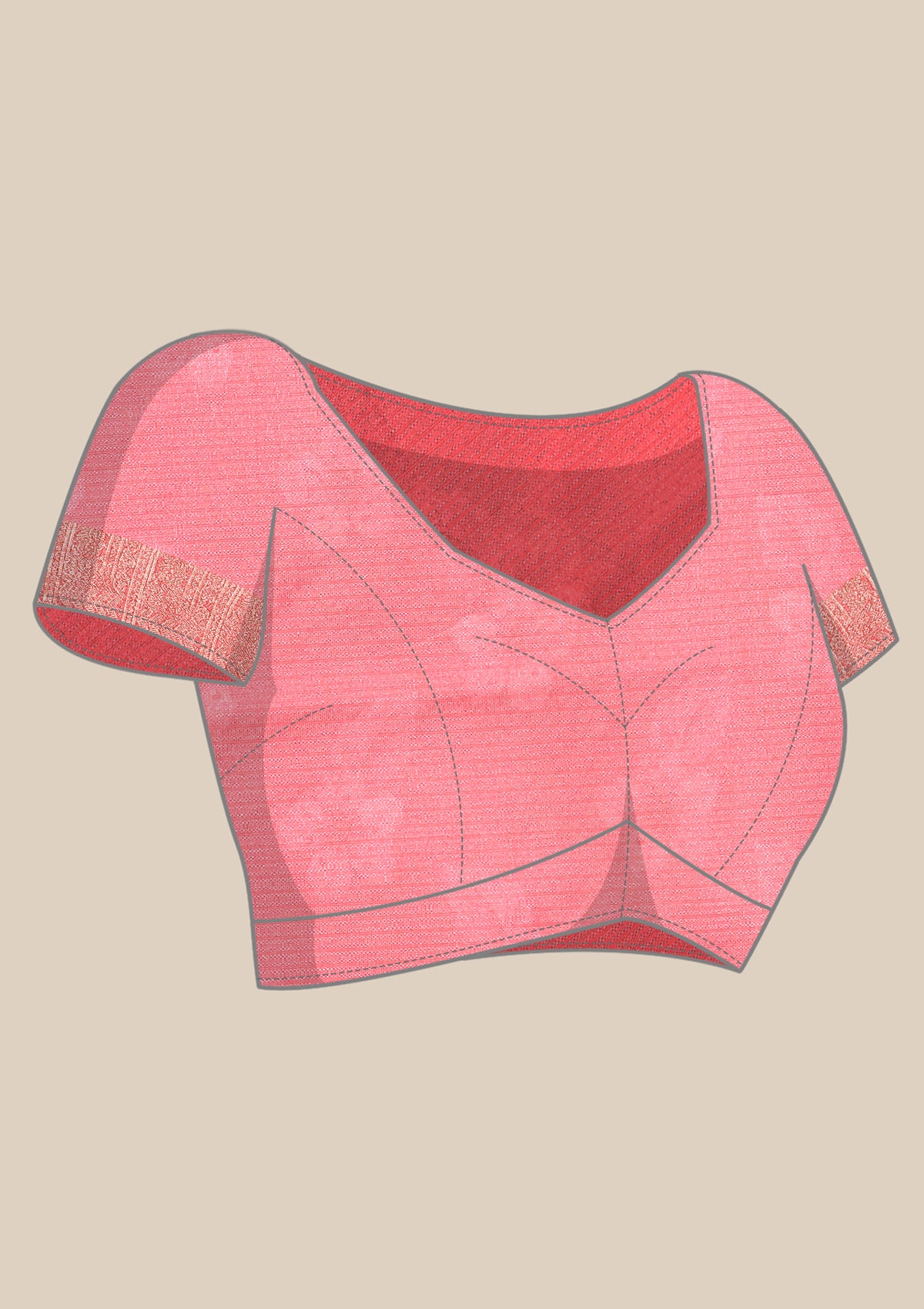 Pink Organza Saree