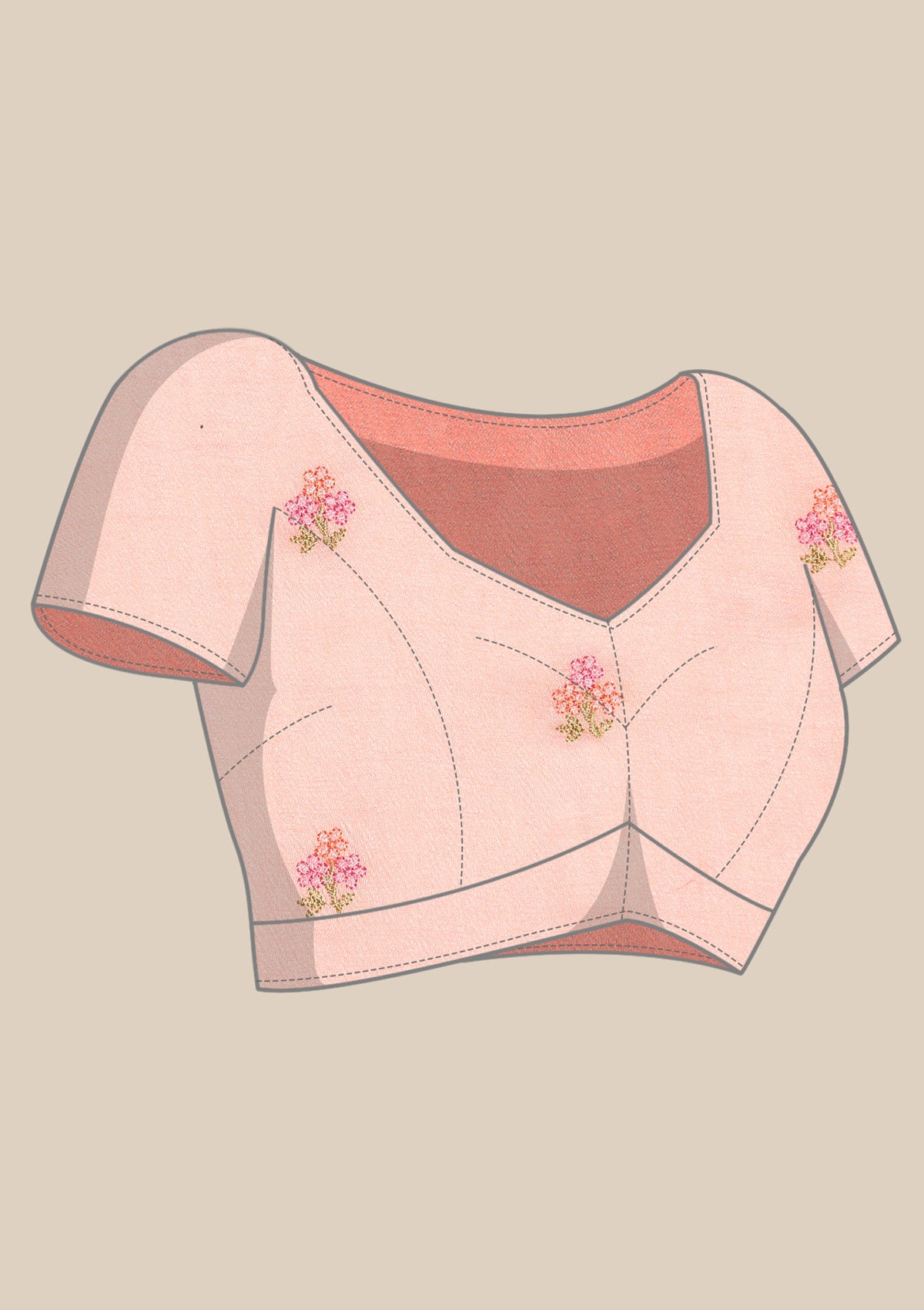 Pink Linen Charm Saree