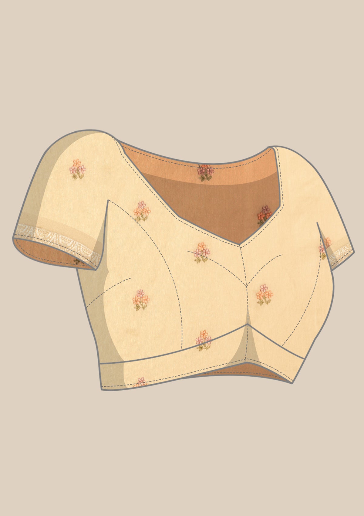 Linen Floral Saree