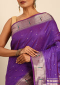 Purple Paithani Pattern Tussar Saree - Taashi