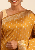 Mustard Butta Woven Tussar Saree - Taashi