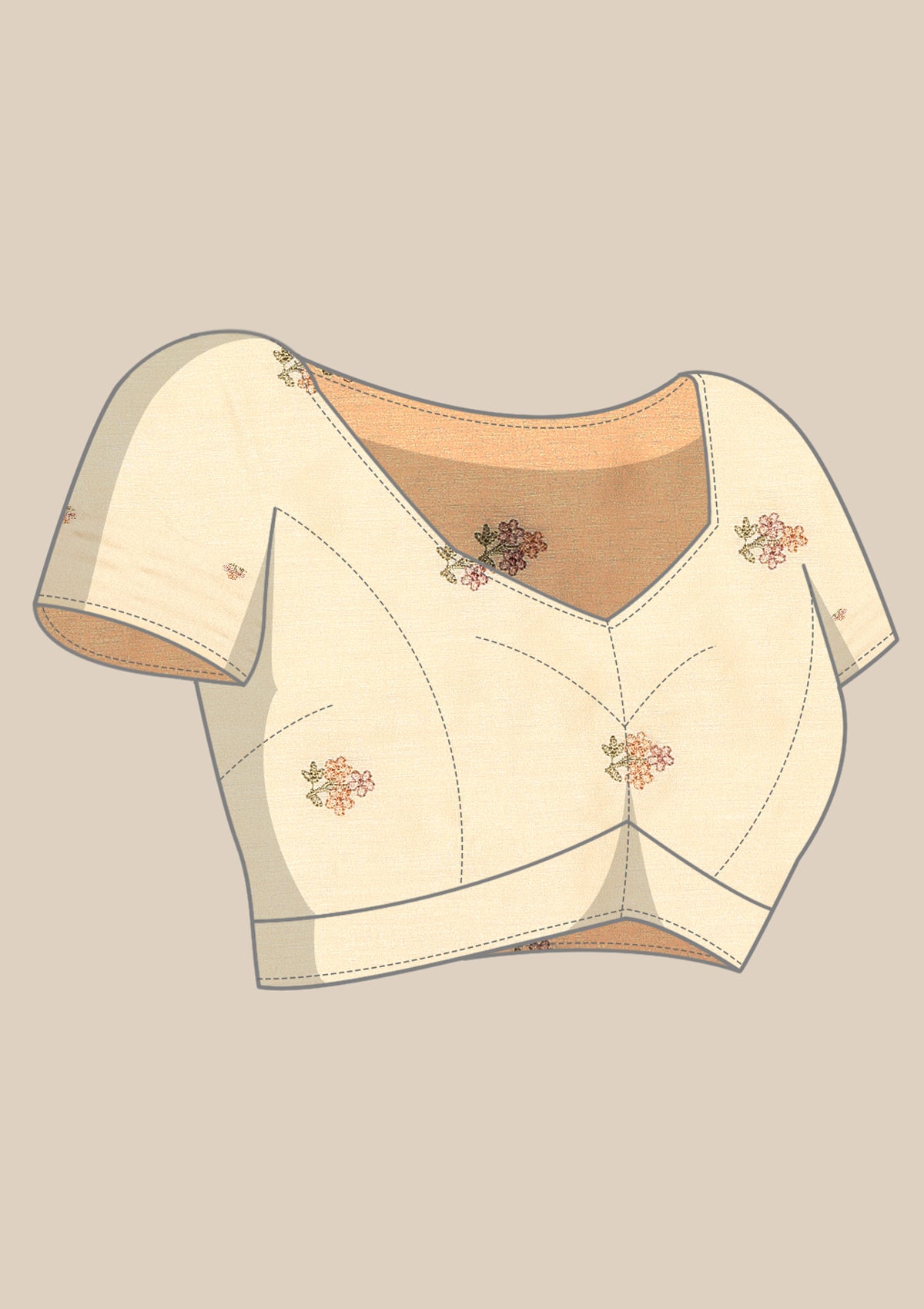 Linen Floral Saree